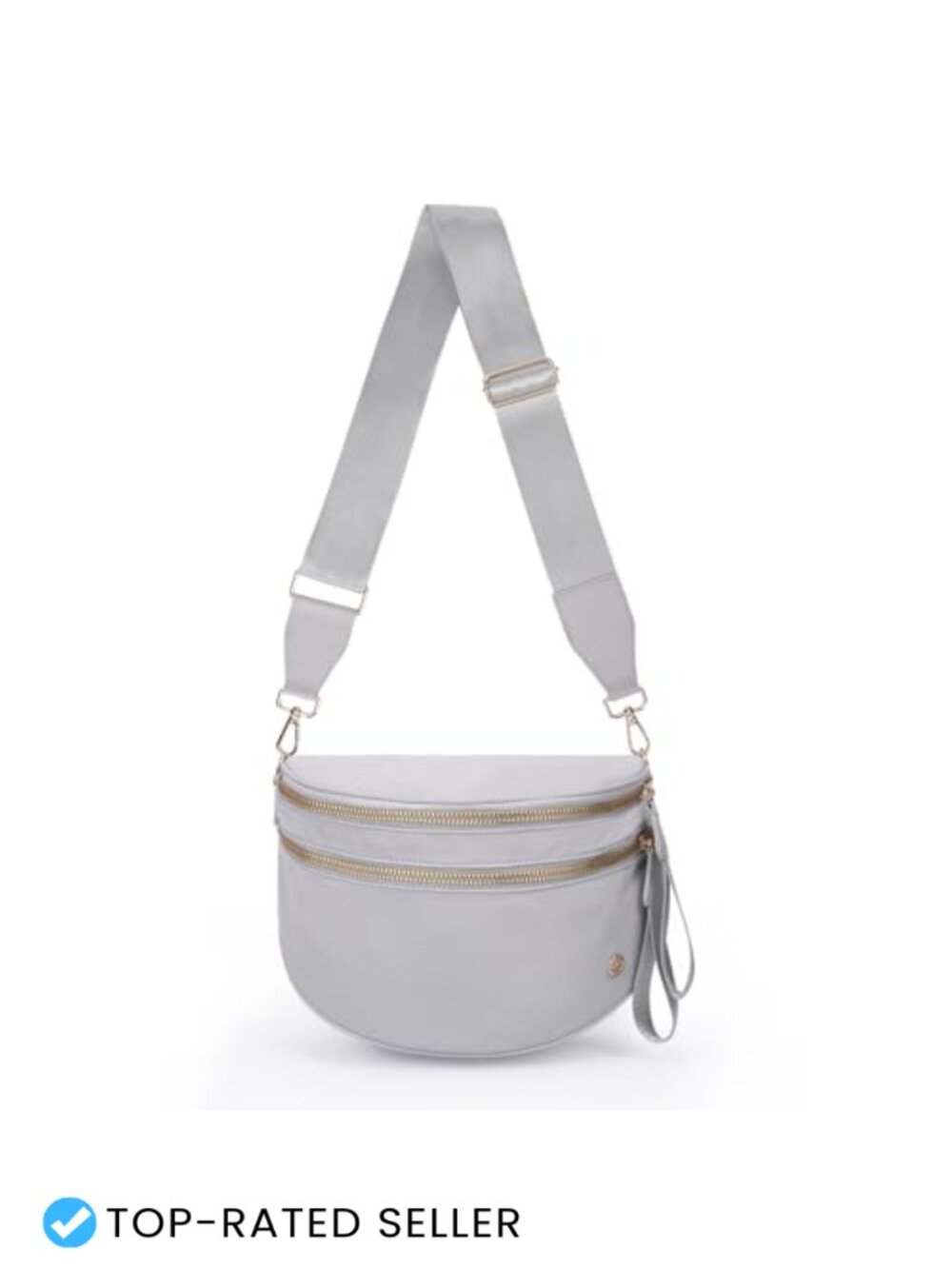 Nylon Crossbody Bag Spacious Bum Bag Zipped Adjustable Strap Lightweight Travel